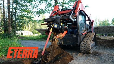 youtube skid steer trencher|used trenchers for skid steers.